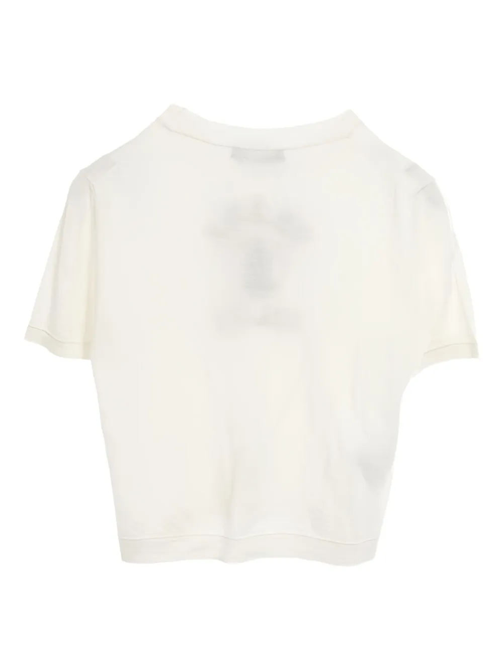Pre-owned Prada 2010s Logo-intarsia Short-sleeve T-shirt In White