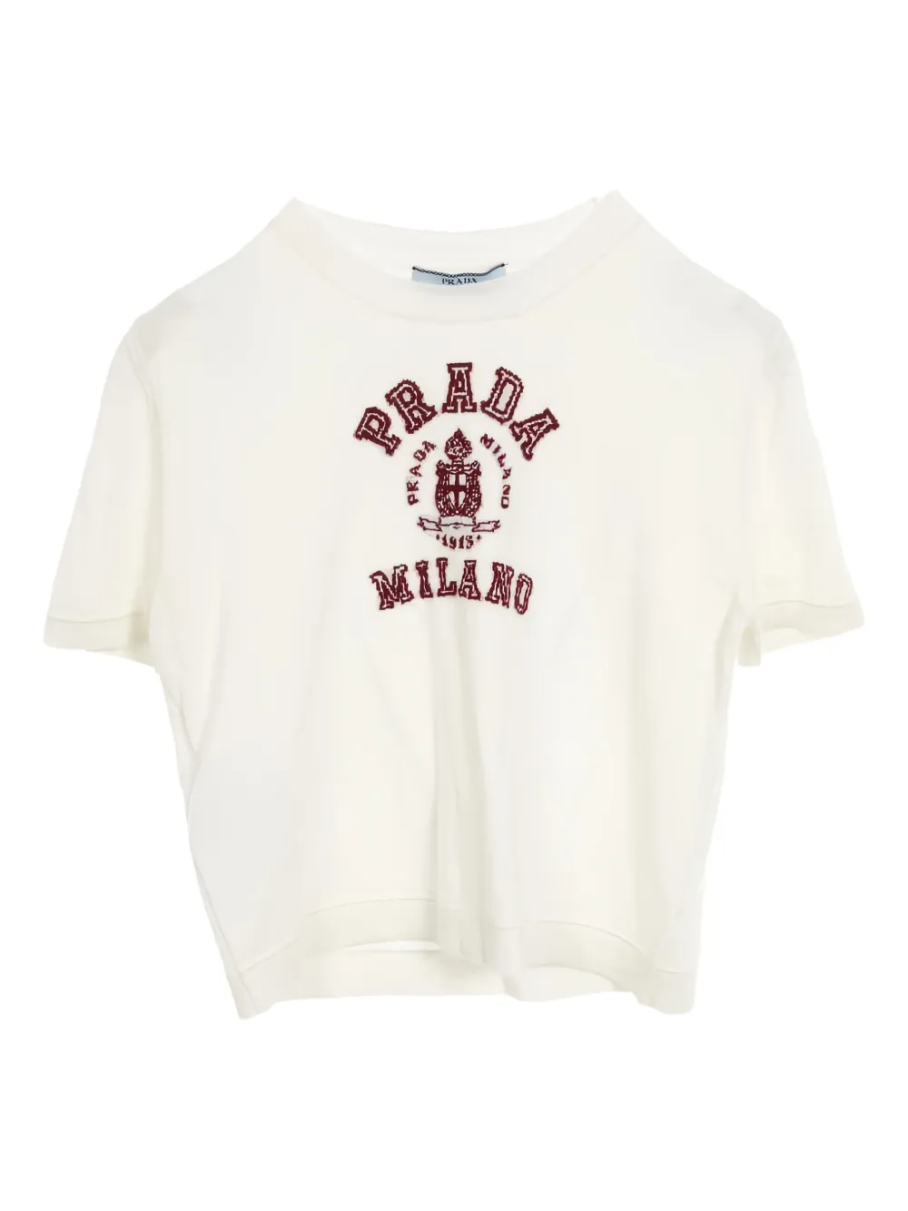 Pre-owned Prada 2010s Logo-intarsia Short-sleeve T-shirt In White