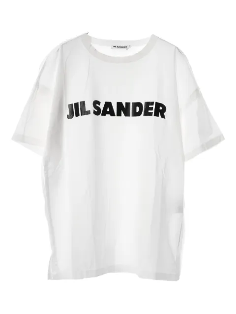 Jil Sander Pre-Owned 2010 logo-print cut-off T-shirt