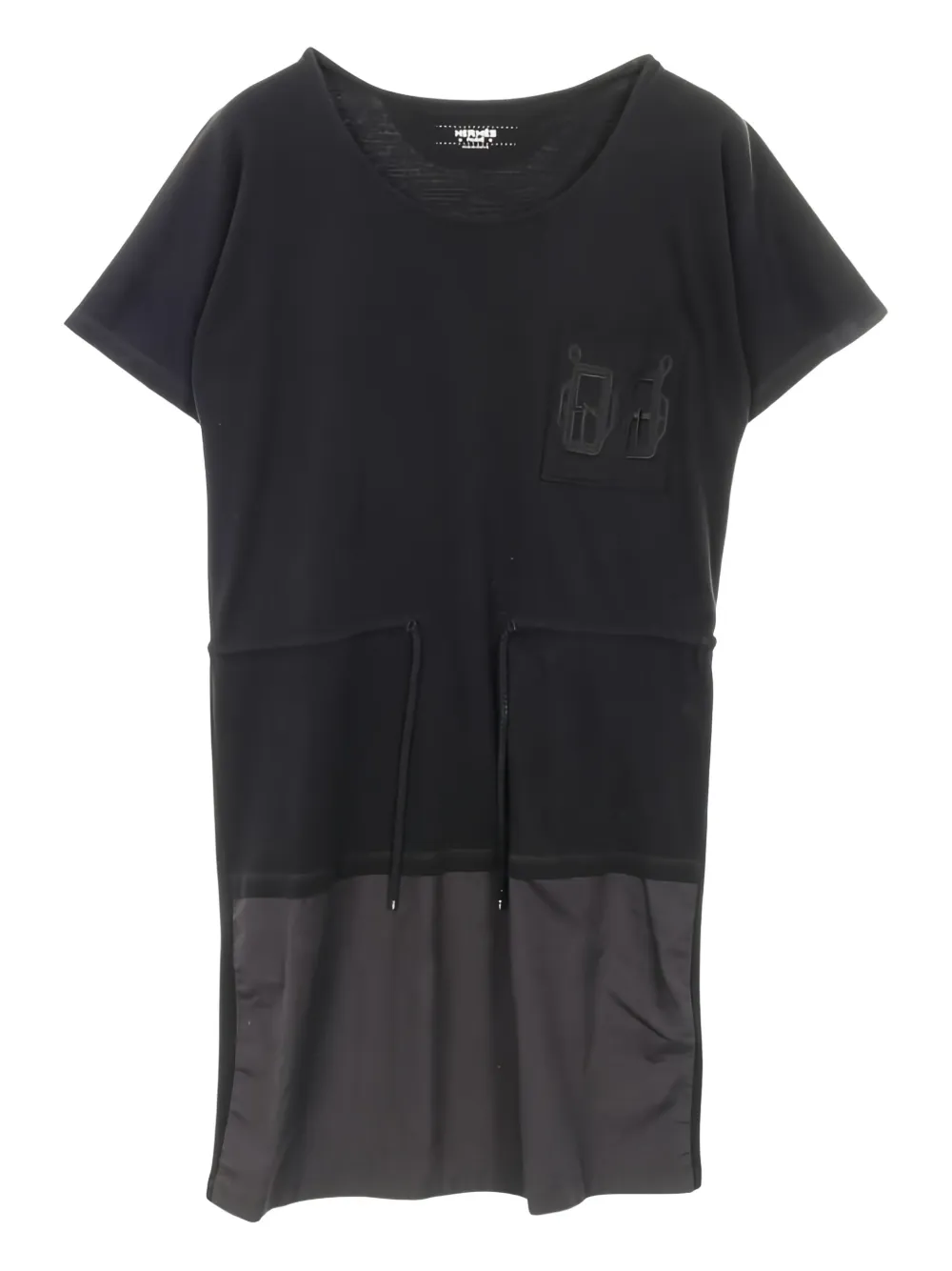 Hermès Pre-Owned 2000s embroidered-pocket colourblock T-shirt | Black | Image 1