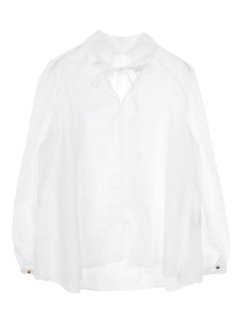 Hermès Pre-Owned 2010s ribbon-tie blouse | White | Image 1