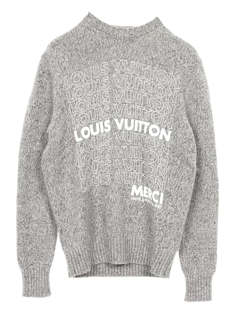 Louis Vuitton Pre-Owned 2010 logo print knitwear | Grey | Image 1