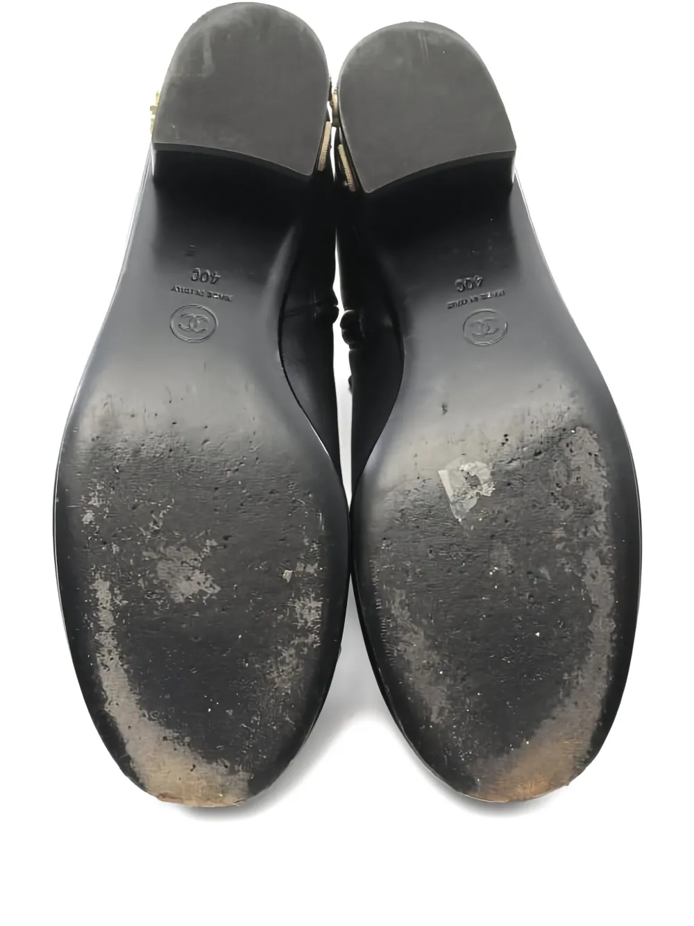 CHANEL Pre-Owned 2000 camellia coco mark short boots - ブラック CHANEL Pre-Owned 2000 camellia coco mark short boots - ブラック