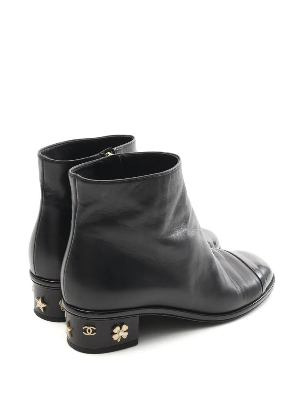 CHANEL Pre-Owned 2000 camellia coco mark short boots | Image 2