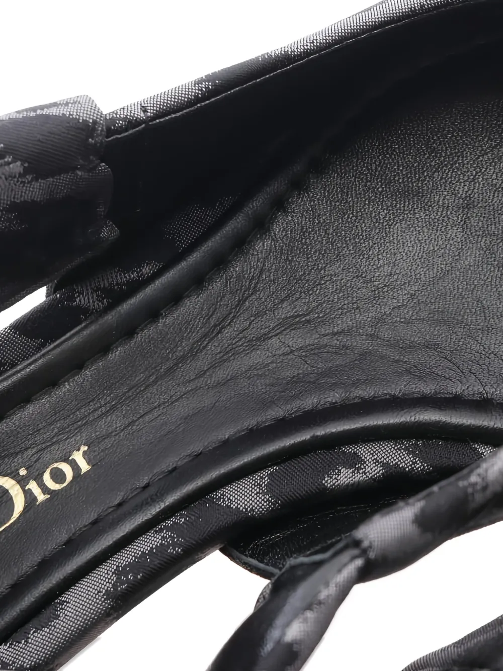 Pre-owned Dior 2010 Mizza Leopard Fabric Pumps In Gray