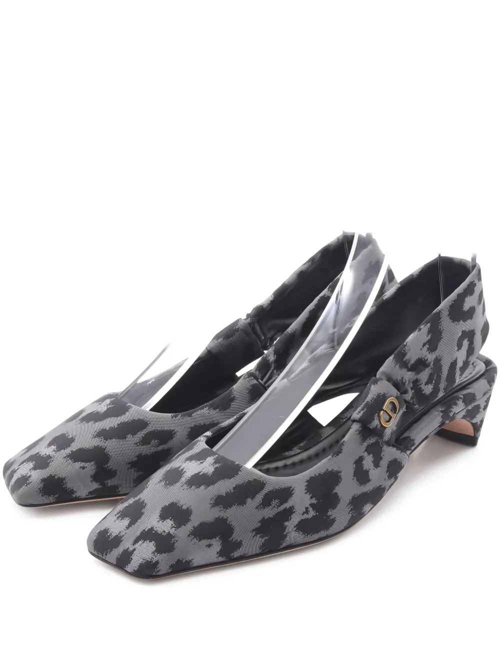 Christian Dior Pre-Owned 2010 Mizza  leopard fabric pumps | Grey | Image 1