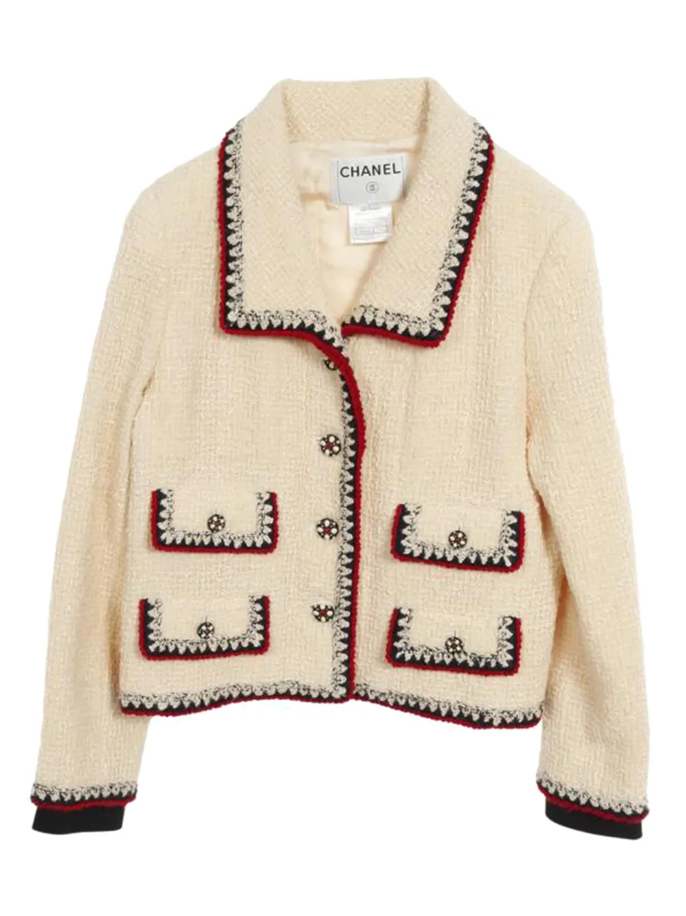 CHANEL Pre-Owned Tweed Trim Jacket | Neutrals | Image 1