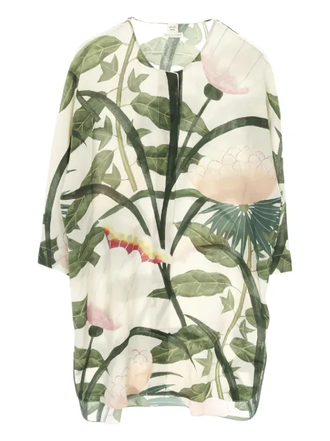Hermès Pre-Owned blusa botánica sin cuello 2000