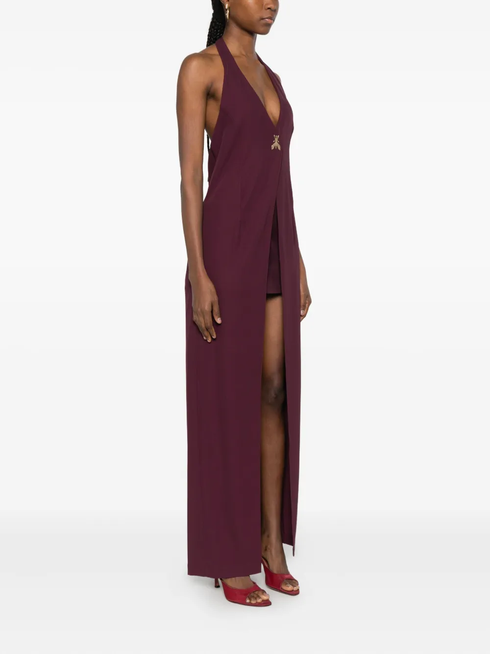 Patrizia Pepe halterneck midi dress - Rood