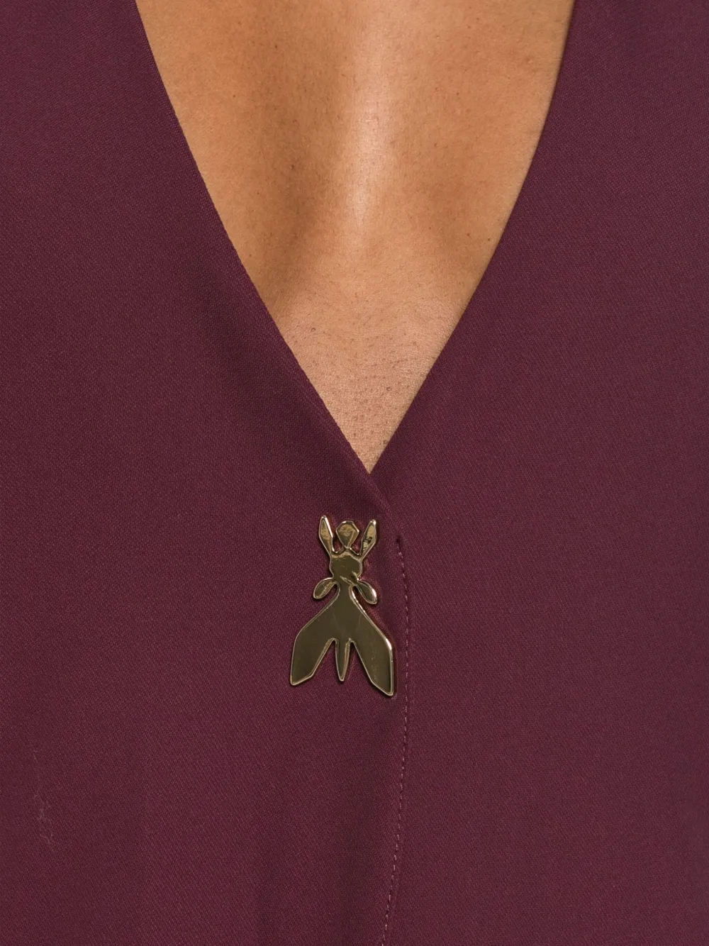 Patrizia Pepe Halterneck Midi Dress In Burgundy