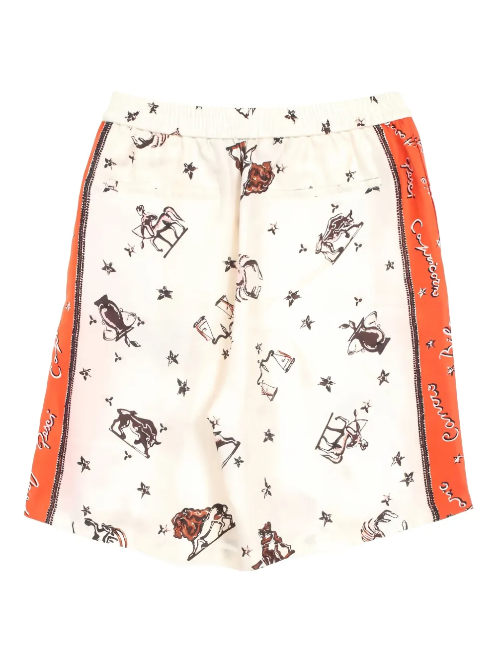 Fendi Pre-Owned 2010s Astrology Harp silk shorts | White | Image 1