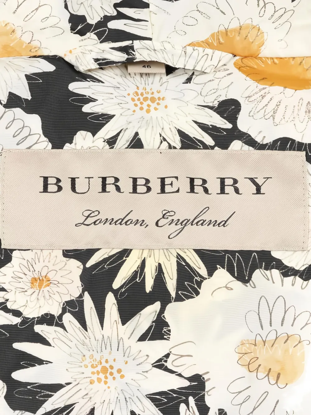 BURBERRY Pre-owned 2010s Daisy-print Zip-up Jacket In Black