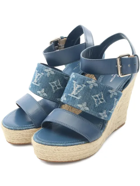 Louis Vuitton Pre-Owned Starboard Line denim sandals