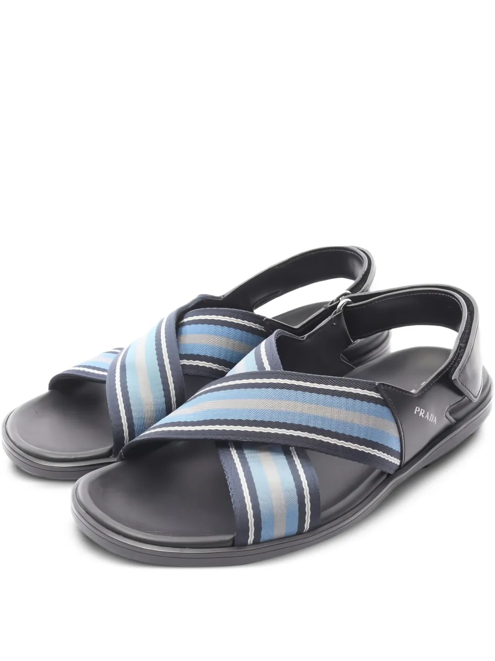 Prada Pre-Owned cross belt sandals | Black | Image 1