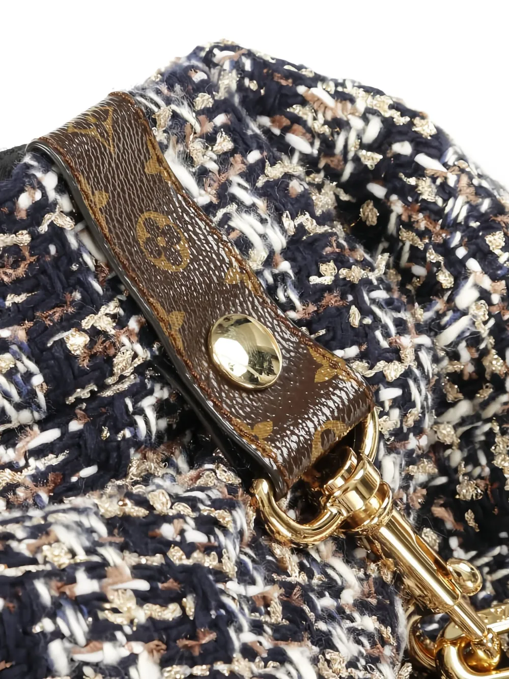 Pre-owned Louis Vuitton 2010s Chain-detail Wool Skirt In Black