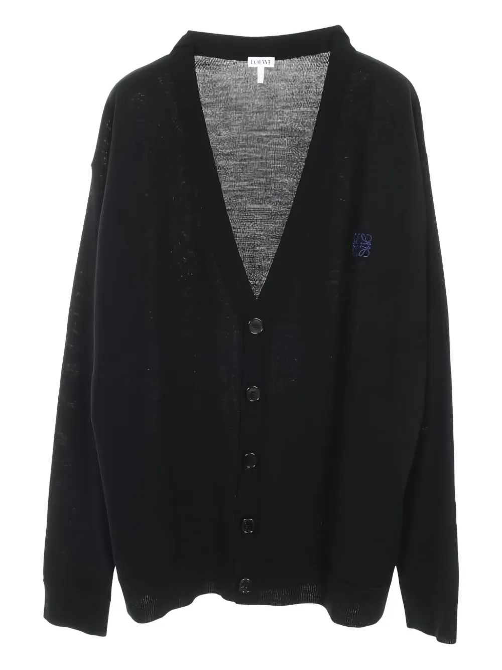 Loewe Pre-Owned Anagram Embroidery Cardigan | Black | Image 1