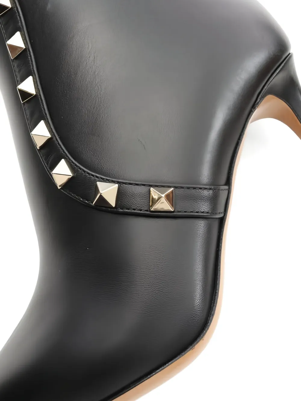 Pre-owned Valentino Garavani 2020s Rockstud Leather Boots In Black