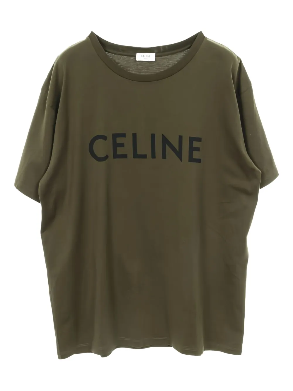 Celine Pre-Owned 2010s logo print T-shirt | Green | Image 1
