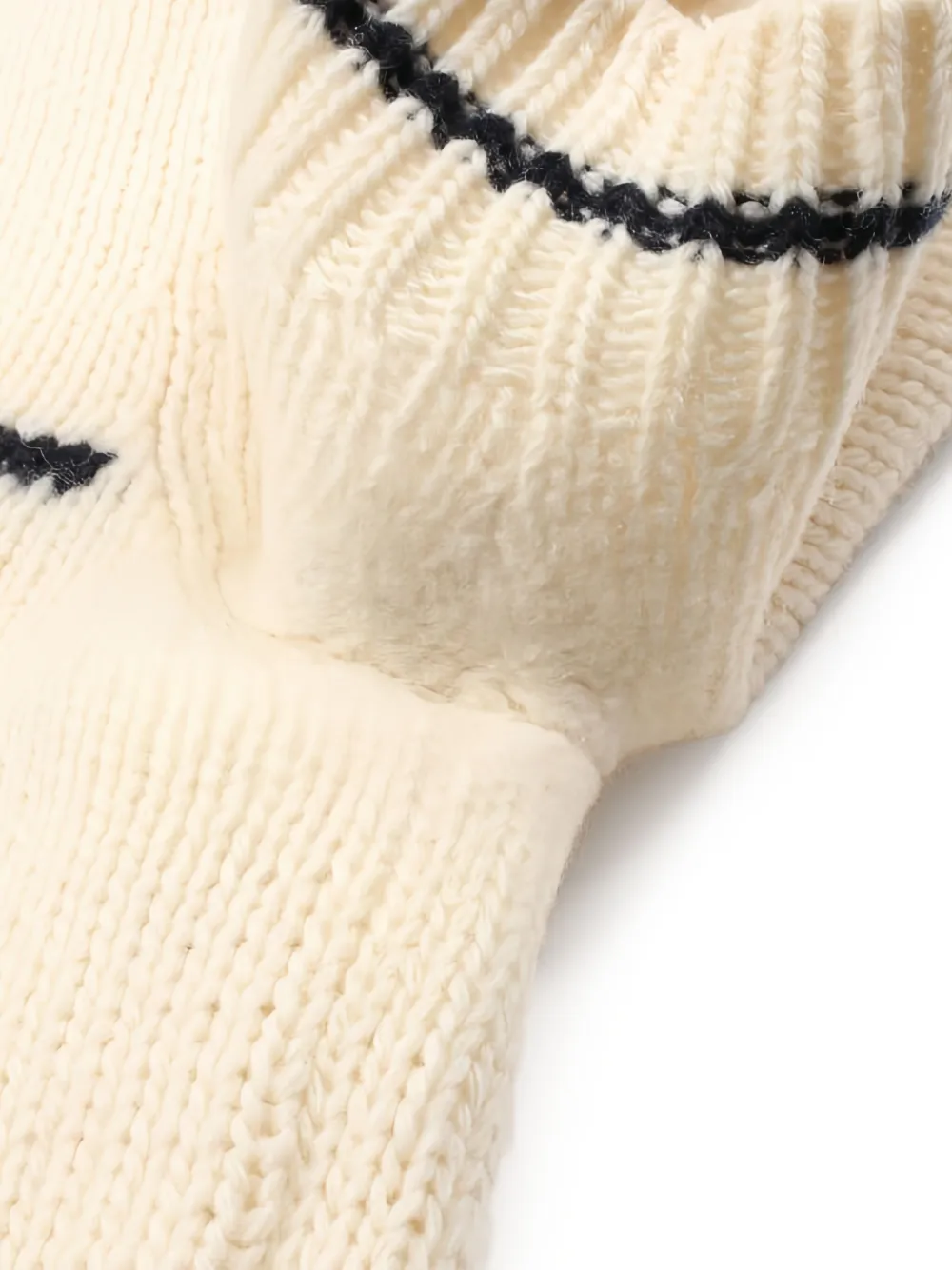 Pre-owned Dior 2010s Puff Sleeve Logo Sweater In White