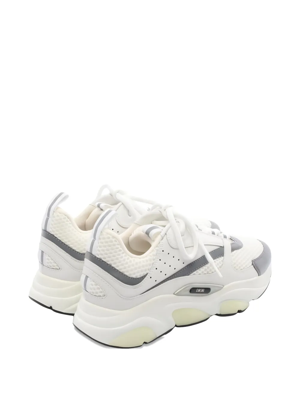 Christian Dior Pre-Owned 2010s mesh leren sneakers - Wit