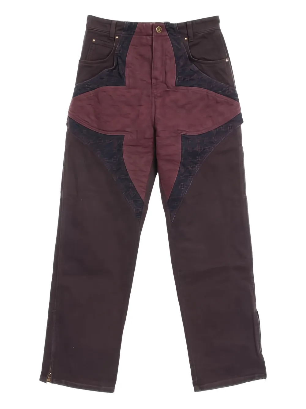 Louis Vuitton Pre-Owned 10s flower-motif trousers | Red | Image 1