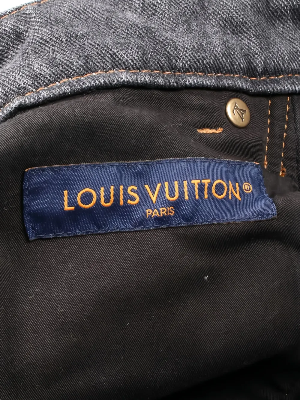 Pre-owned Louis Vuitton Monogram-pattern Jeans In Gray