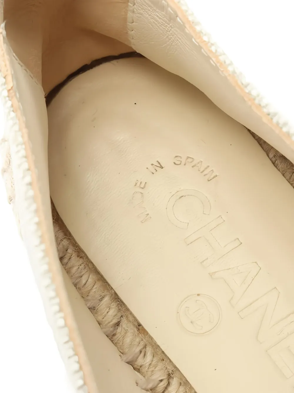Pre-owned Chanel 1986-1988 Logo-detail Espadrilles In White