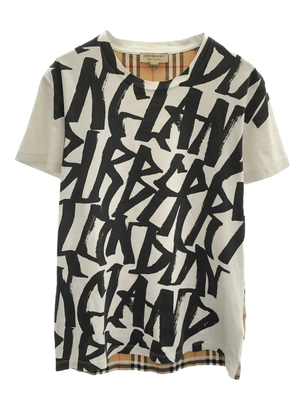 Burberry Pre-Owned 00s check-print T-shirt | White | Image 1