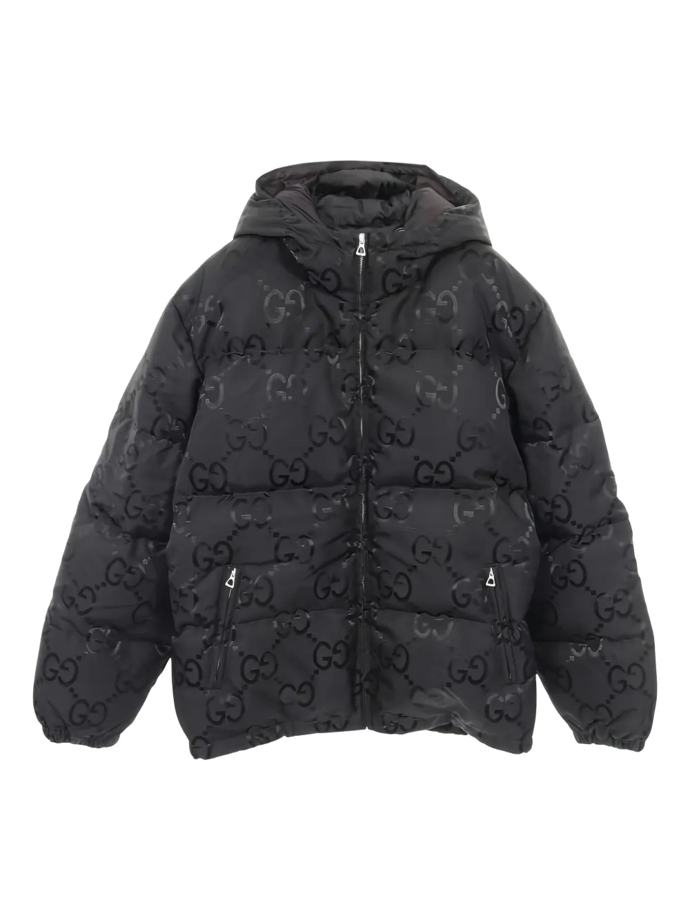 Gucci Pre-Owned 10s GG-pattern hooded jacket | Black | Image 1
