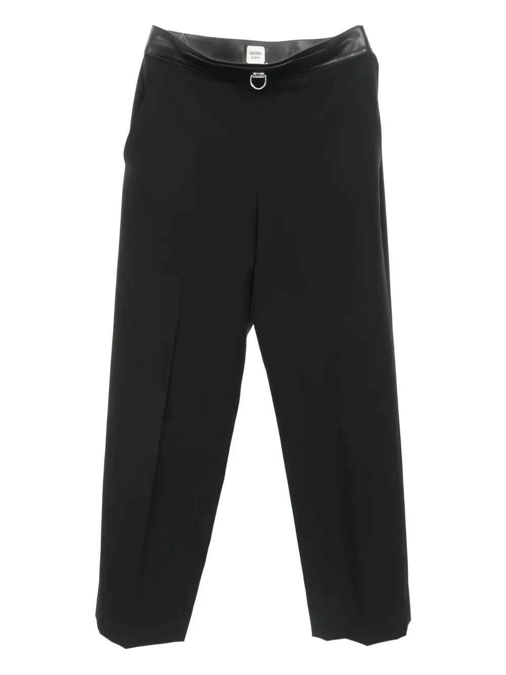 Hermès Pre-Owned 10s leather-trim trousers | Black | Image 1