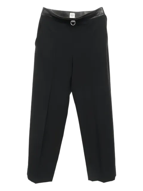 Hermès Pre-Owned 10s leather-trim trousers