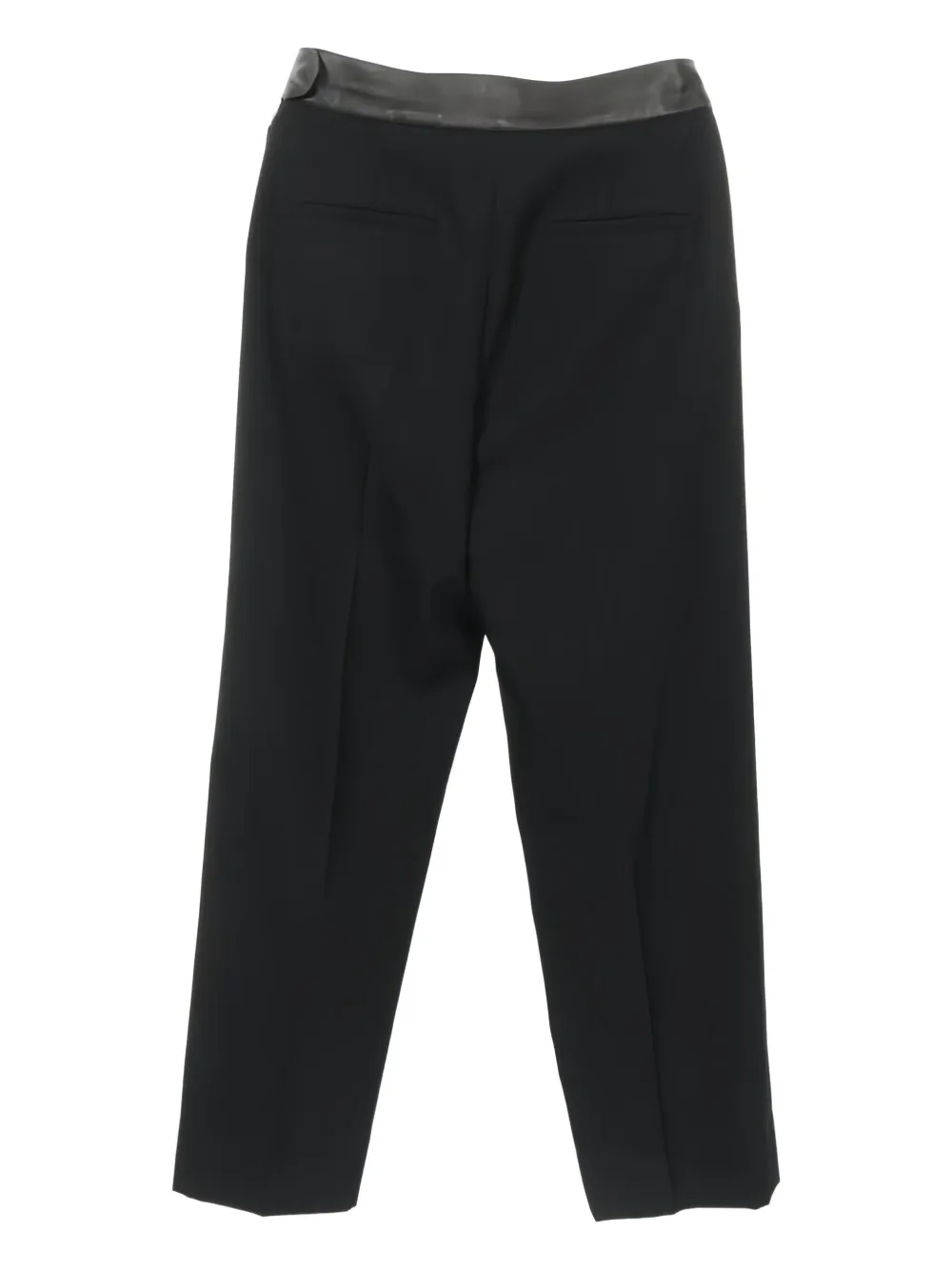 Hermès Pre-Owned 10s broek met leren afwerking - Zwart