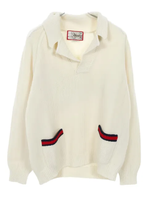 Gucci Pre-Owned 2010s tiger-embroidered knit sweater