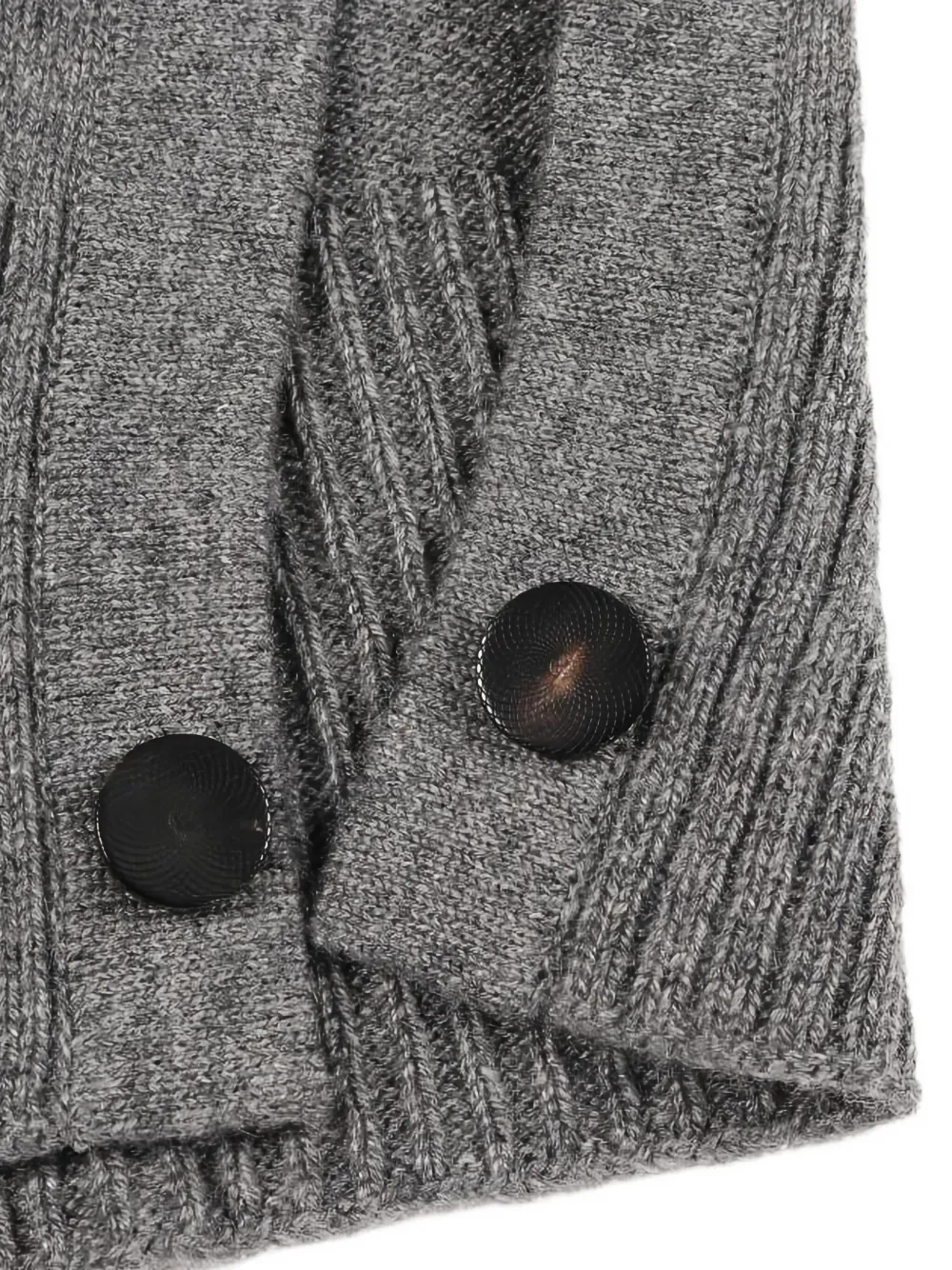 Hermès Pre-Owned Kasjmier poncho met knopen Grijs