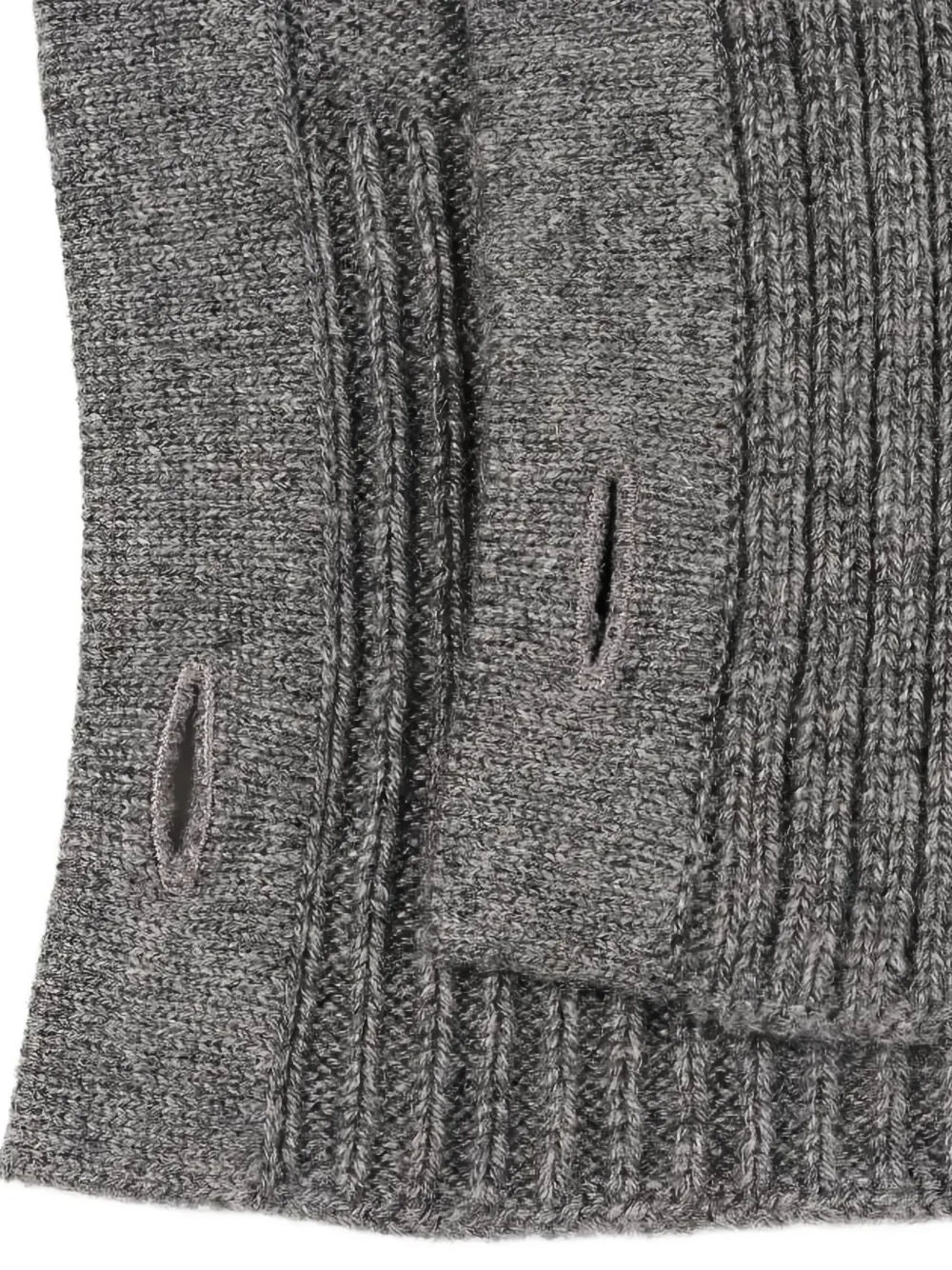 Hermès Pre-Owned Kasjmier poncho met knopen Grijs