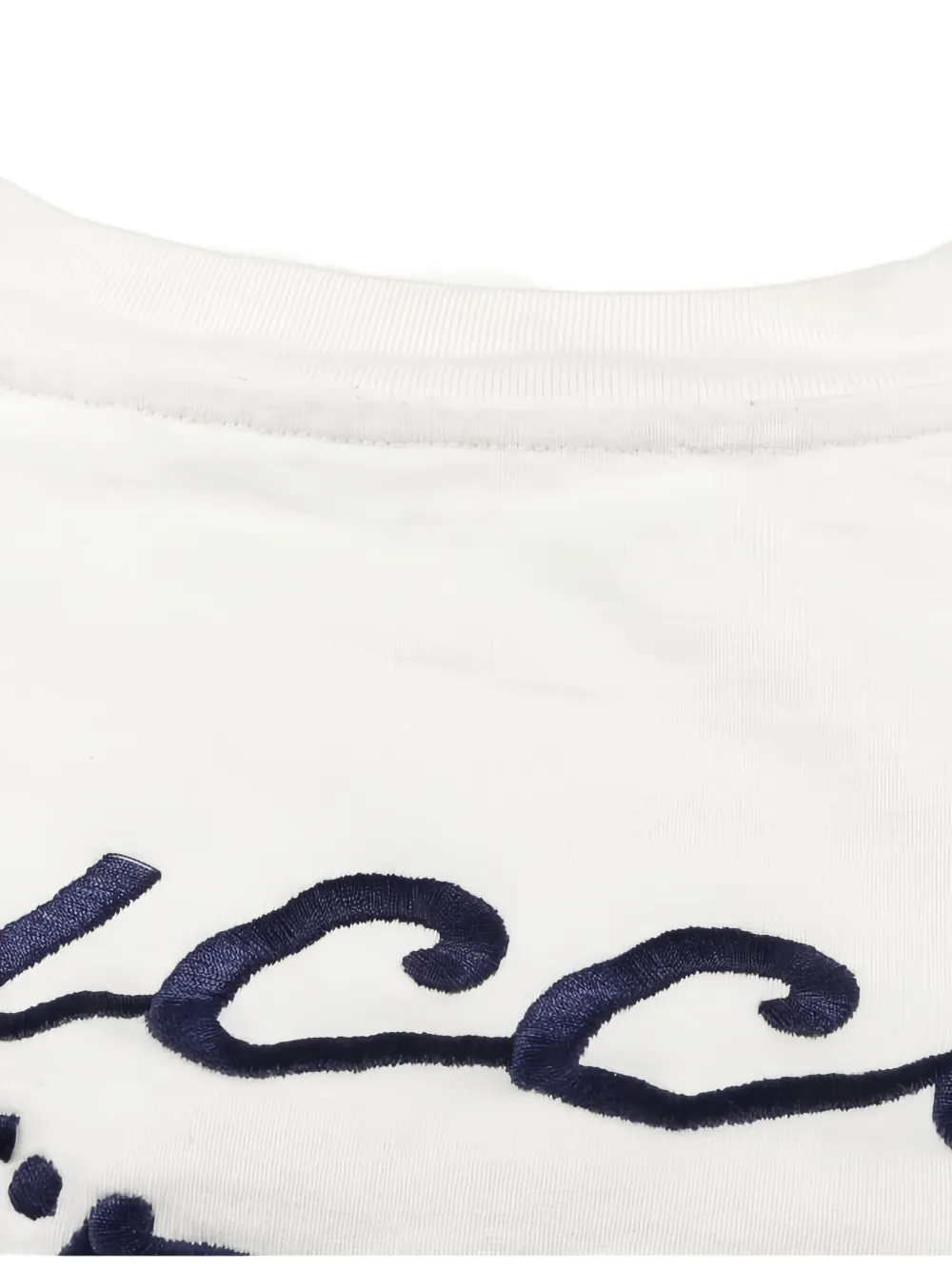 Pre-owned Gucci Embroidery Crew-neck T-shirt In White
