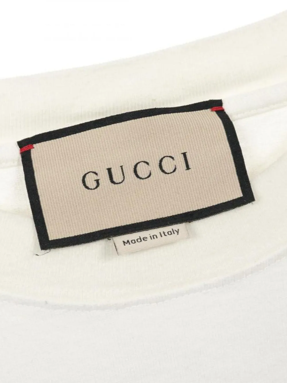 Pre-owned Gucci Embroidery Crew-neck T-shirt In White