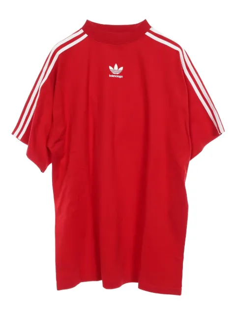 Balenciaga Pre-Owned x Adidas side-stripes logo-detail t-shirt