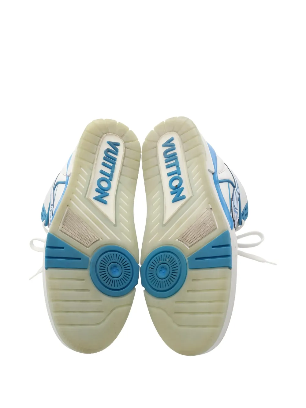 Pre-owned Louis Vuitton Line Sneakers In White