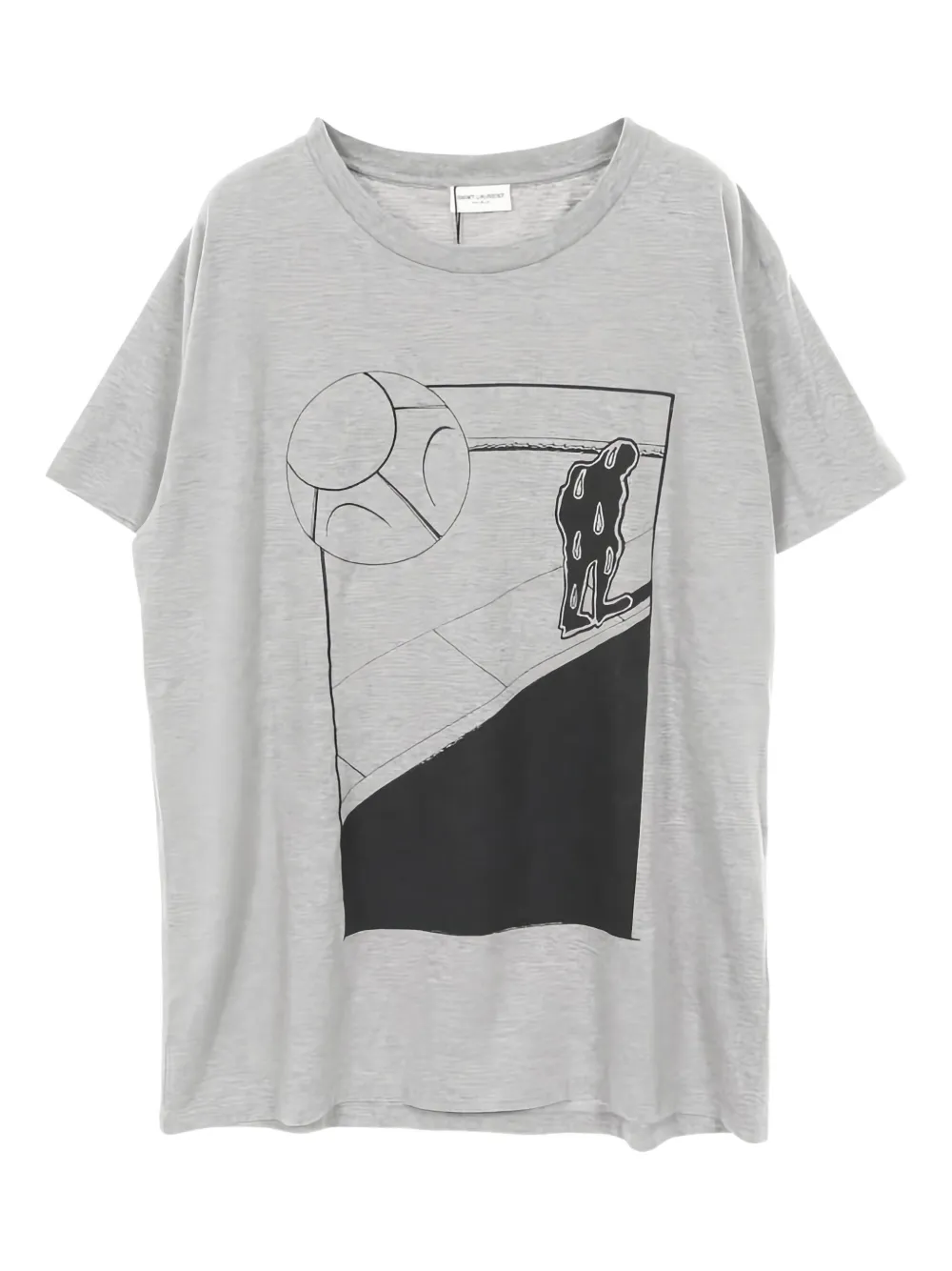 Saint Laurent Pre-Owned crew-neck short-sleeve t-shirt | Grey | Image 1