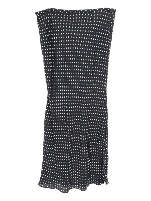 Celine Pre-Owned falda de seda con estampado de lunares