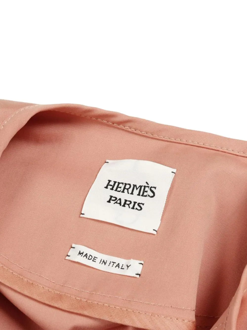Pre-owned Hermes Quilted-panel Buttoned Jacket In Pink