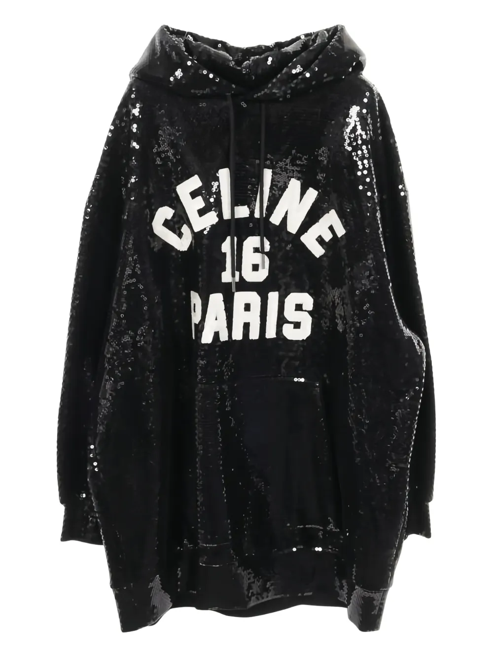 Celine Pre-Owned sequin-embellished hoodie | Black | Image 1
