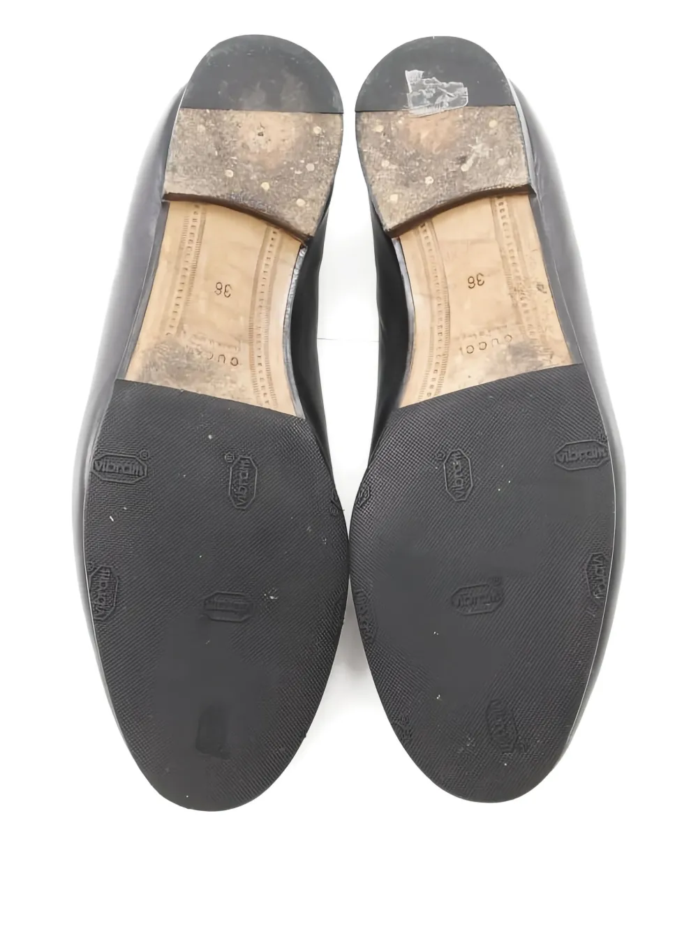 Pre-owned Gucci 20000s Jordaan Horsebit Loafers In Black