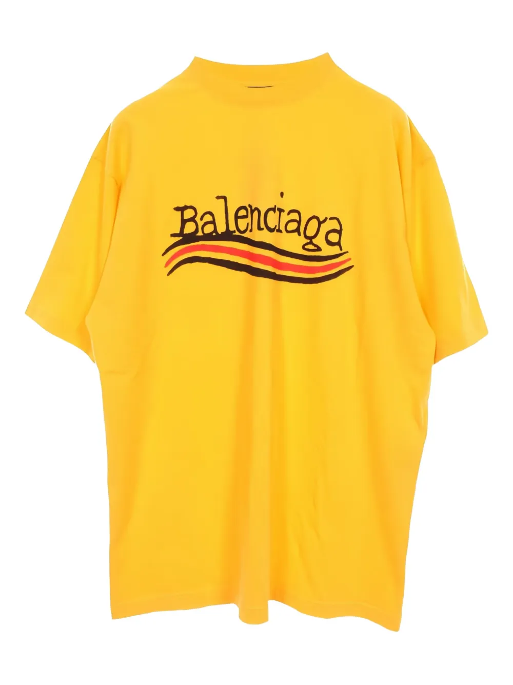 Balenciaga Pre-Owned 2010s bleed-logo T-shirt | Orange | Image 1