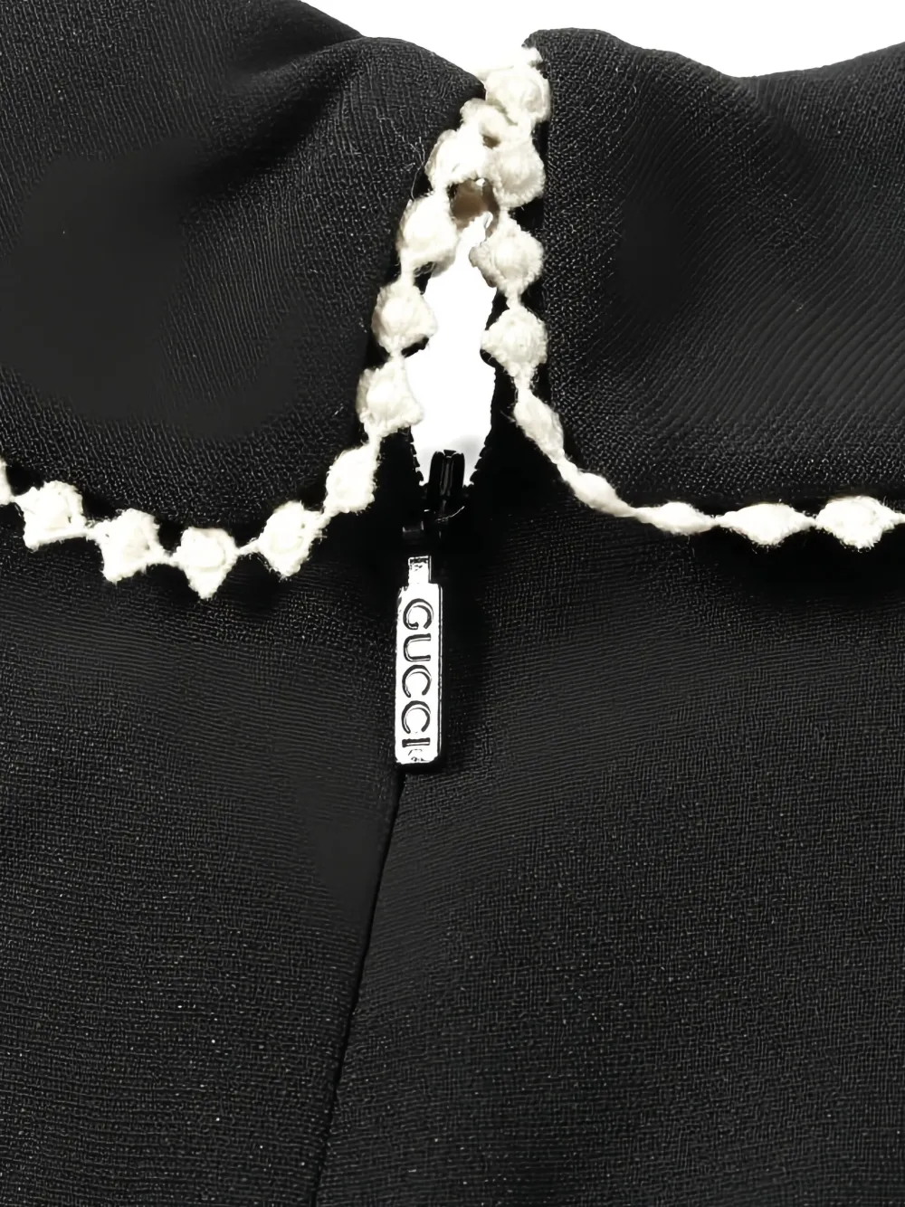 Pre-owned Gucci 2000s Stripe Collared One Piece In Black