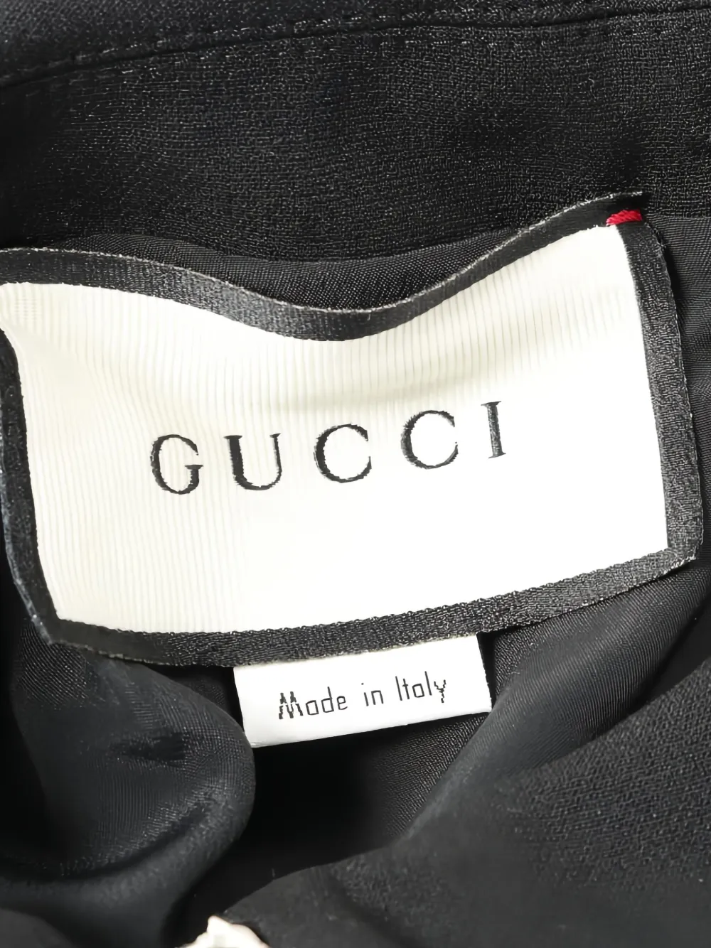 Pre-owned Gucci 2000s Stripe Collared One Piece In Black