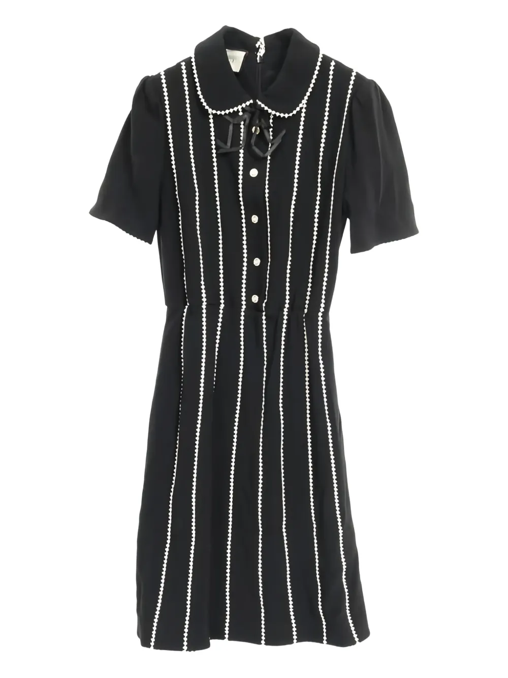 Gucci Pre-Owned 2000s stripe collared one piece | Black | Image 1
