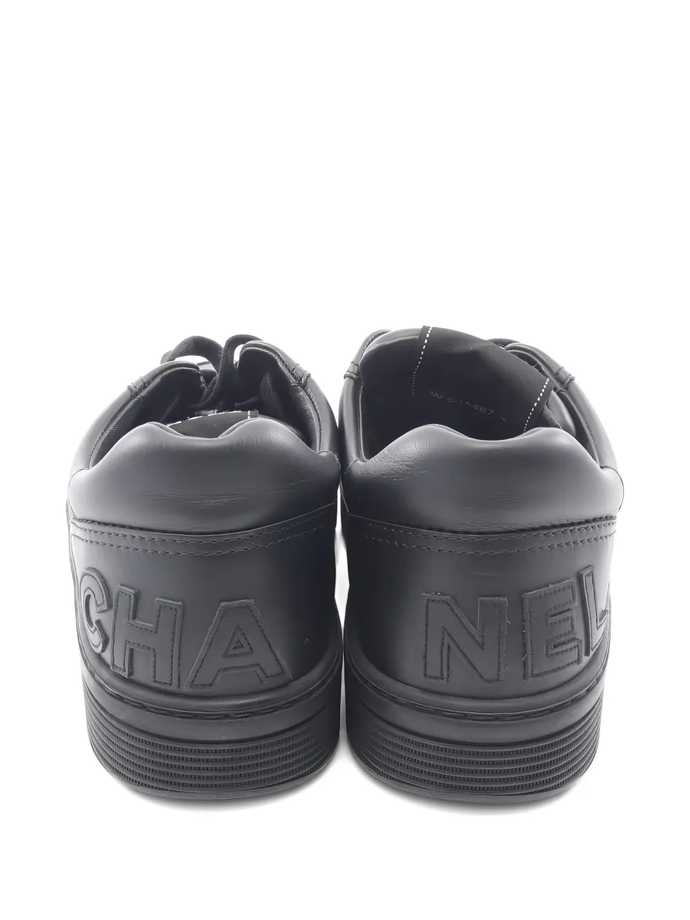 CHANEL Pre-Owned 1986-1988 logo leather low-cut sneakers | Image 2