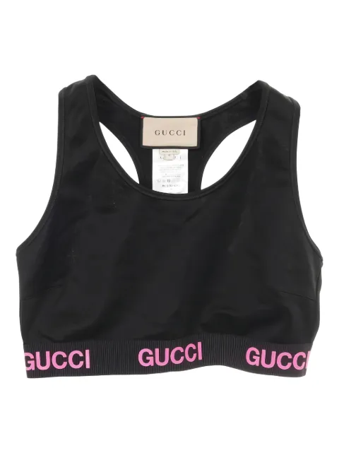 Gucci Pre-Owned 2010s hem-logo tank top